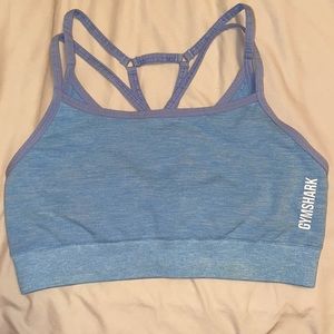 gymshark adapt marl seamless sports bra - blue